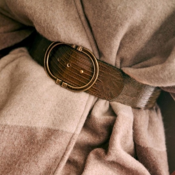 Nwt! Sezane Fetiche belt in taupe teju main image 4
